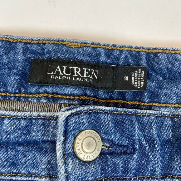 Lauren Ralph Lauren Cut Off Denim Shorts Size 14 - Picture 9 of 9